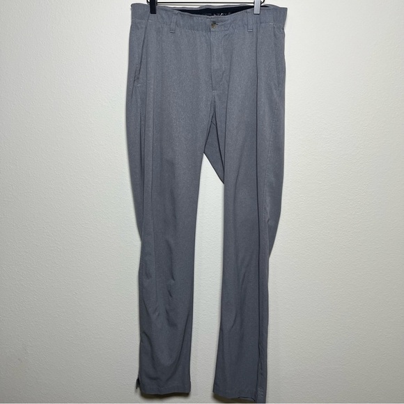 Under Armour Men Driver Pants 36x34 Gray Stretch Performance Golf Grid‎ Pattern - Picture 1 of 9